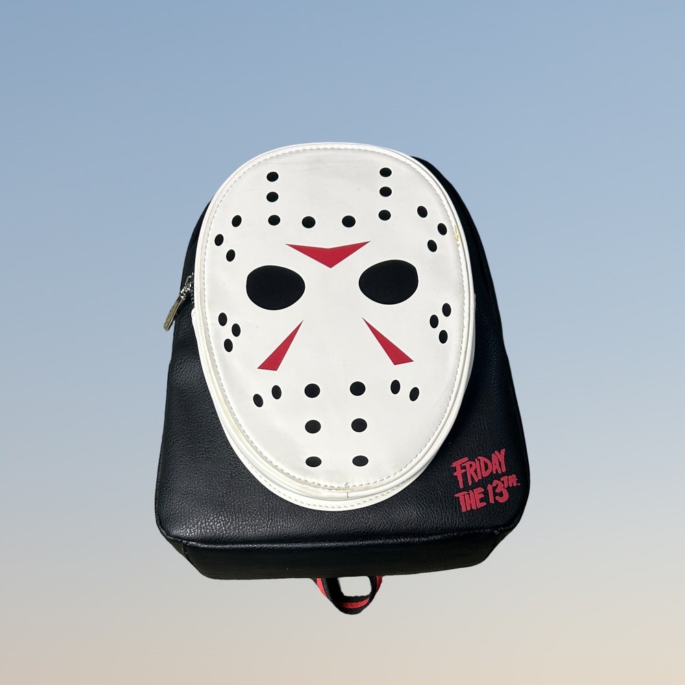 Friday the 13th‎ Jason Voorhees Mask Mini Backpack Black Red Small